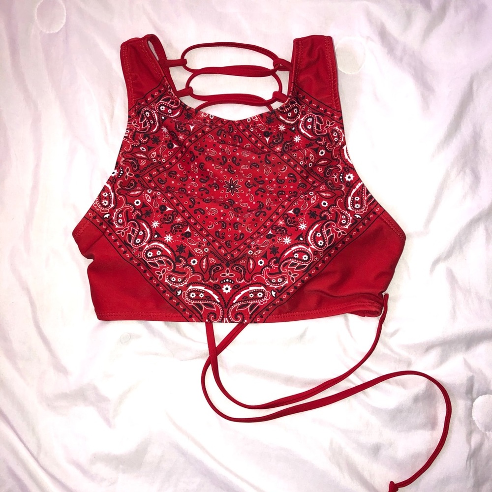 Red Women’s Bathing Suit Top